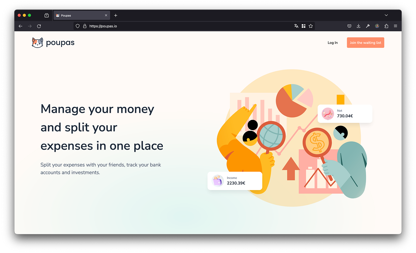 Poupas, my personal finance application